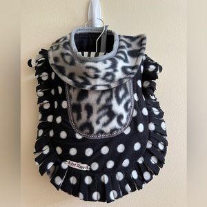 Designer Handmade Fleece Jacket with Collar and Matching Lining.